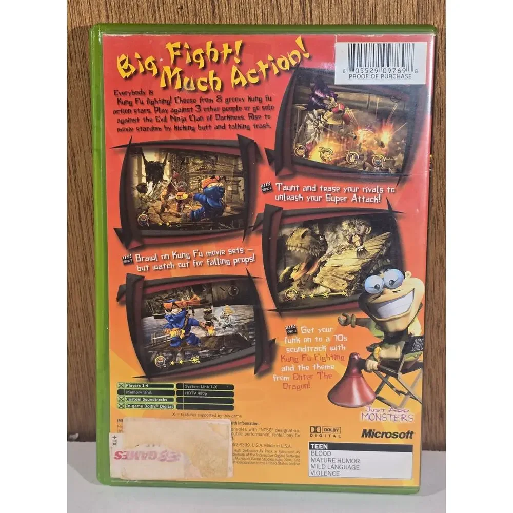 Kung Fu Chaos Original Xbox Game Complete CIB